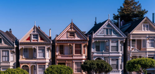 row of older houses in portland, oregon