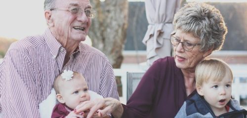 aging parents with young grandkids